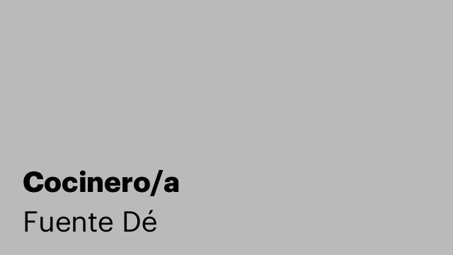 Cocinero/a