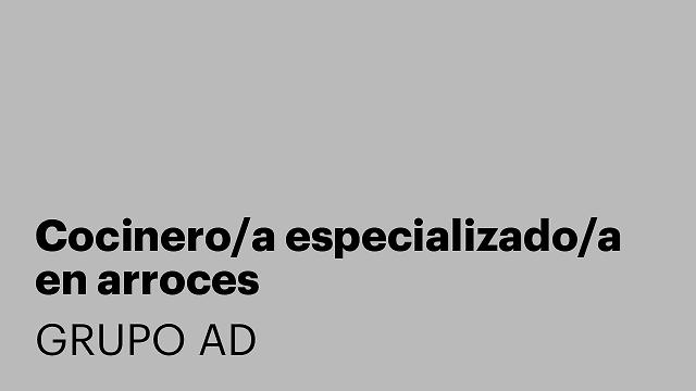 Cocinero/a especializado/a en arroces