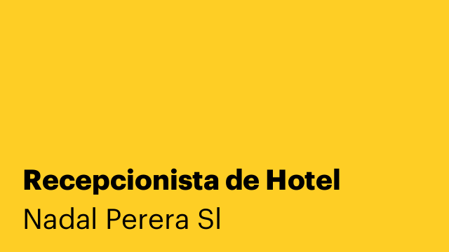Recepcionista de Hotel