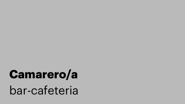 Camarero/a