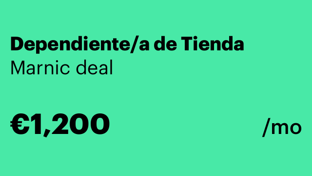 Dependiente/a de Tienda