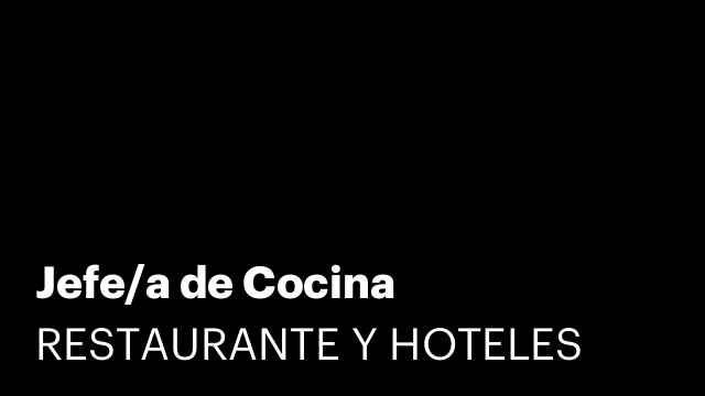 Jefe/a de Cocina