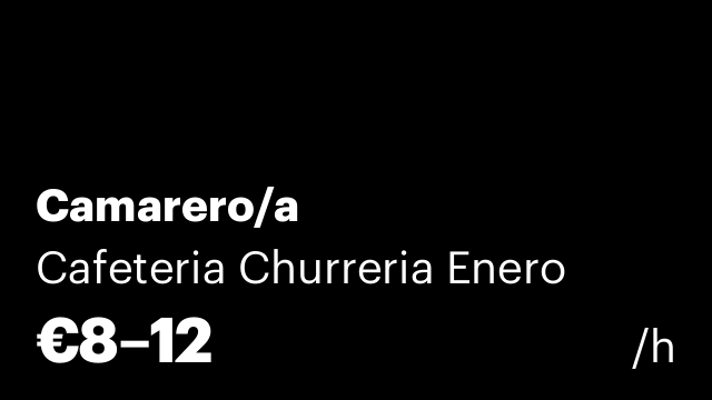 Camarero/a