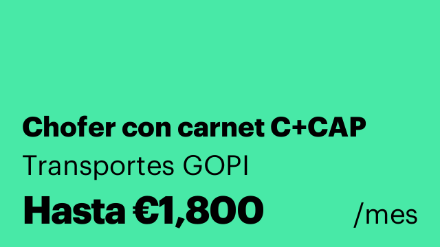 Chofer con carnet C+CAP