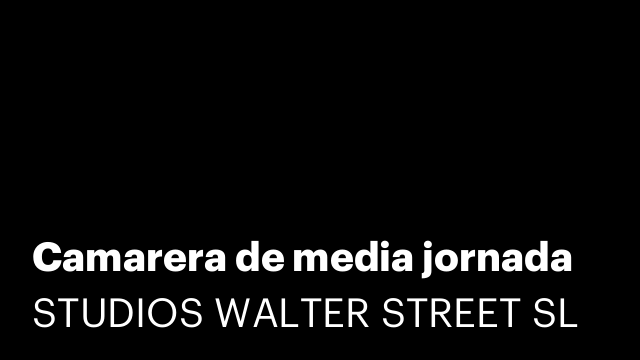 Camarera de media jornada