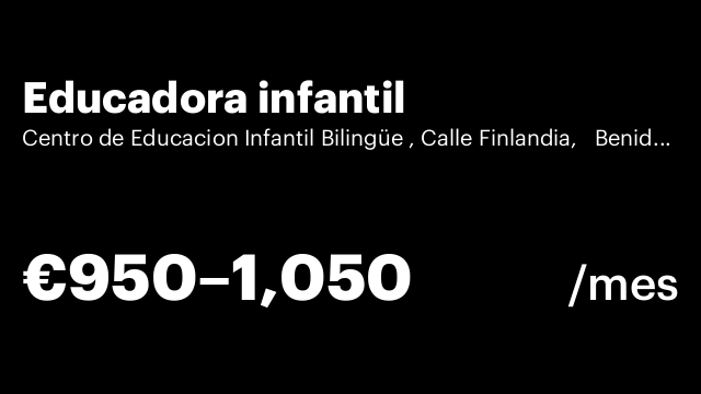 Educadora infantil