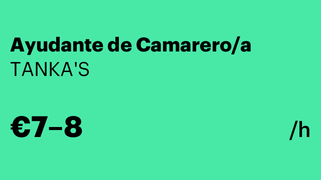 Ayudante de Camarero/a