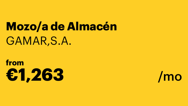 Mozo/a de Almacén