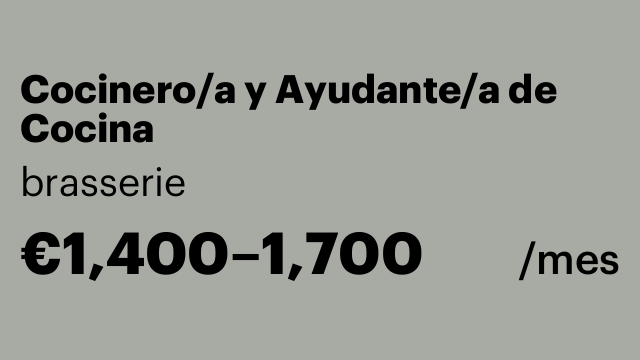 Cocinero/a y Ayudante/a de Cocina