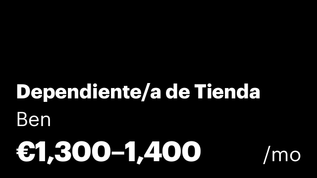 Dependiente/a de Tienda