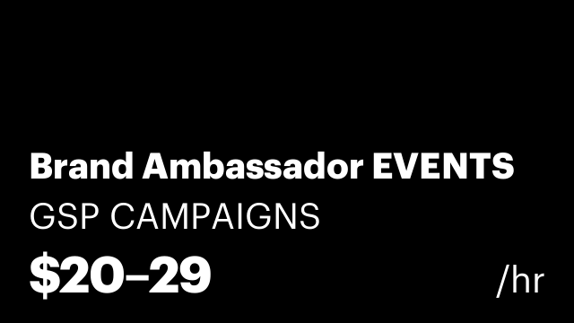 Brand Ambassador EVENTS