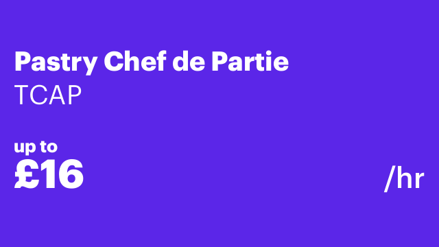 Pastry Chef de Partie