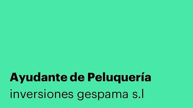 Ayudante de Peluquería