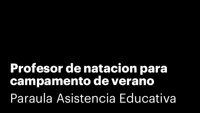 Profesor de natacion para campamento de verano