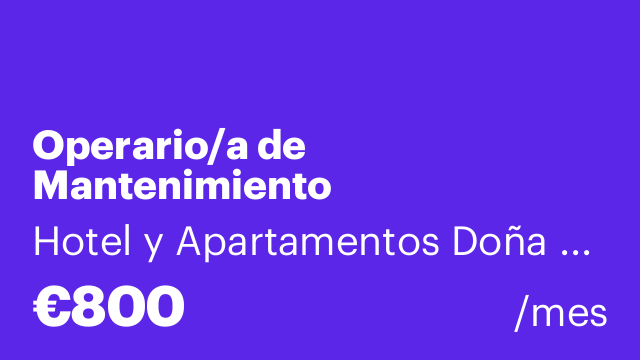 Operario/a de Mantenimiento