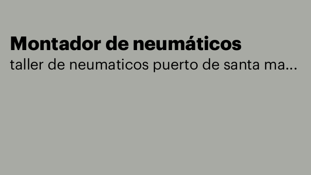 Montador de neumáticos