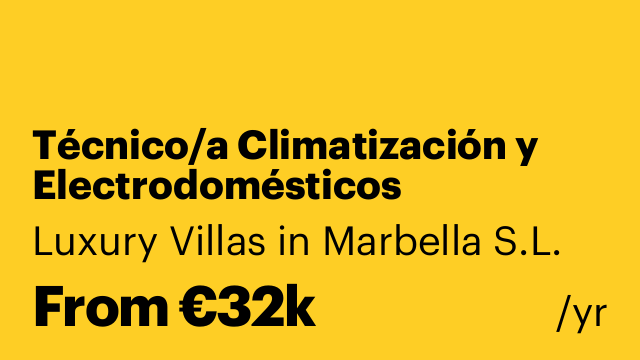 Técnico/a Climatización y Electrodomésticos