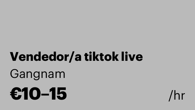 Vendedor/a tiktok live