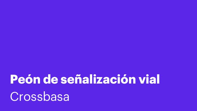 Peón de señalización vial
