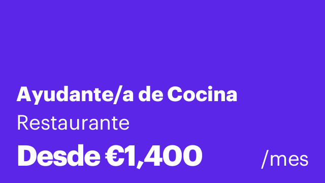 Ayudante/a de Cocina