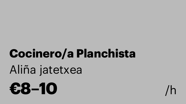 Cocinero/a Planchista