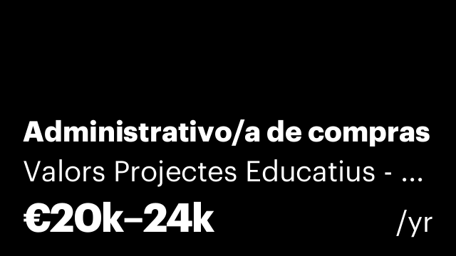 Administrativo/a de compras