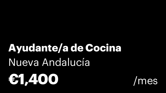 Ayudante/a de Cocina