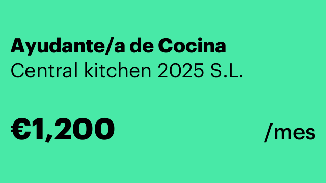 Ayudante/a de Cocina