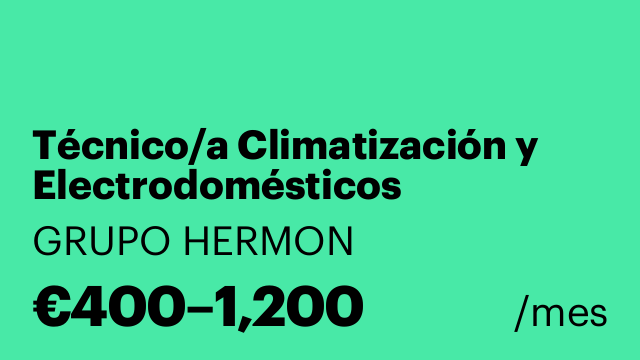 Técnico/a Climatización y Electrodomésticos