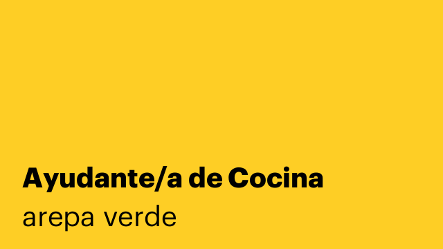 Ayudante/a de Cocina