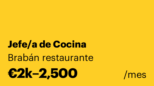 Jefe/a de Cocina