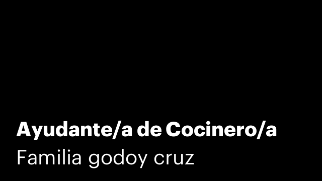 Ayudante/a de Cocinero/a