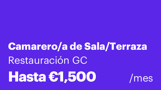 Camarero/a de Sala/Terraza