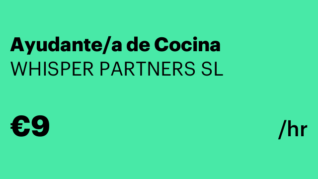 Ayudante/a de Cocina