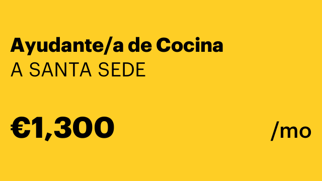 Ayudante/a de Cocina