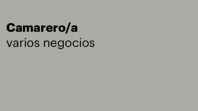 Camarero/a