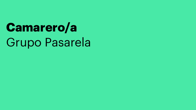 Camarero/a