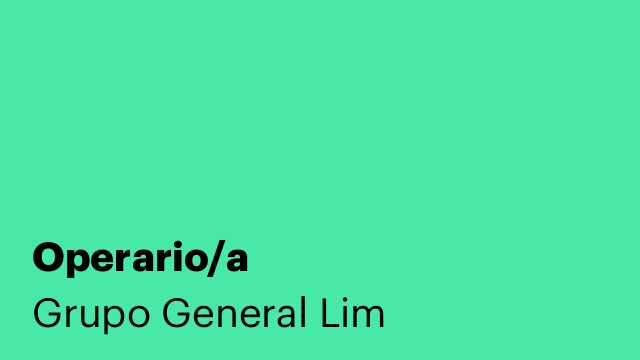 Operario/a