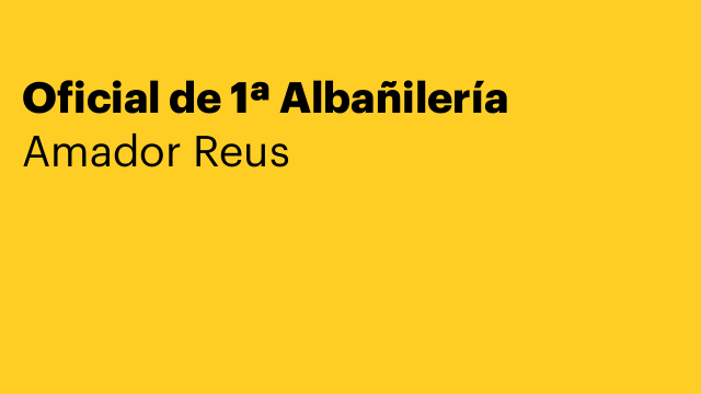 Oficial de 1ª Albañilería