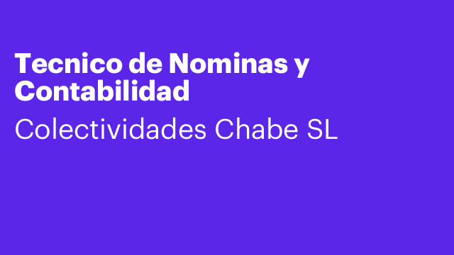 Tecnico de Nominas y Contabilidad