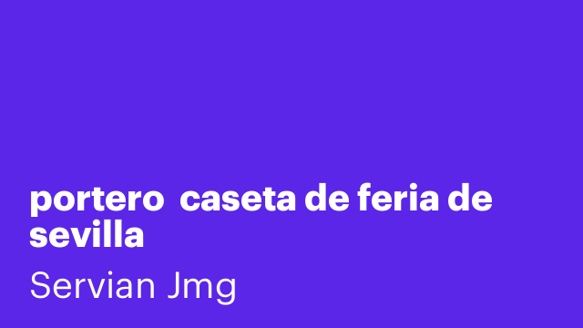portero  caseta de feria de sevilla