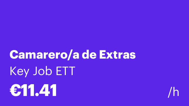Camarero/a de Extras