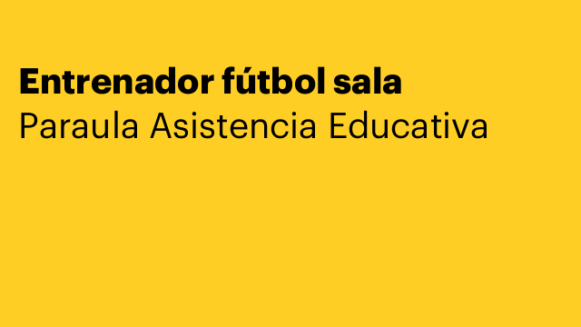 Entrenador fútbol sala