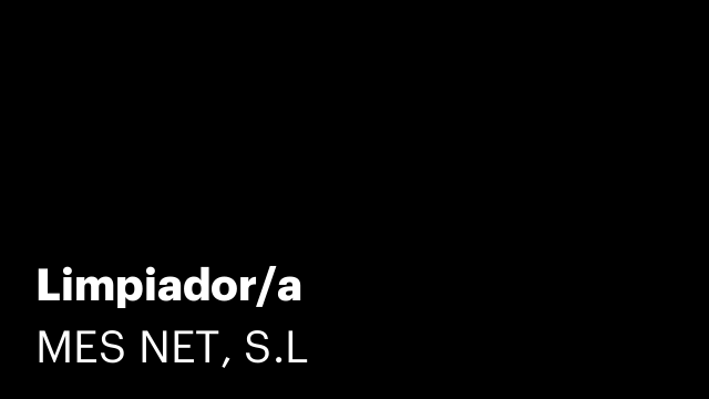 Limpiador/a