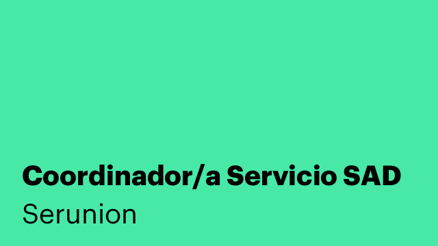 Coordinador/a Servicio SAD