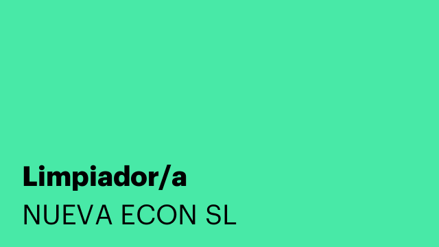 Limpiador/a