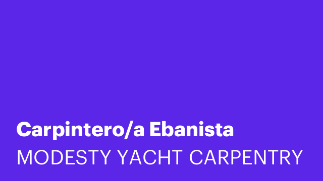 Carpintero/a Ebanista