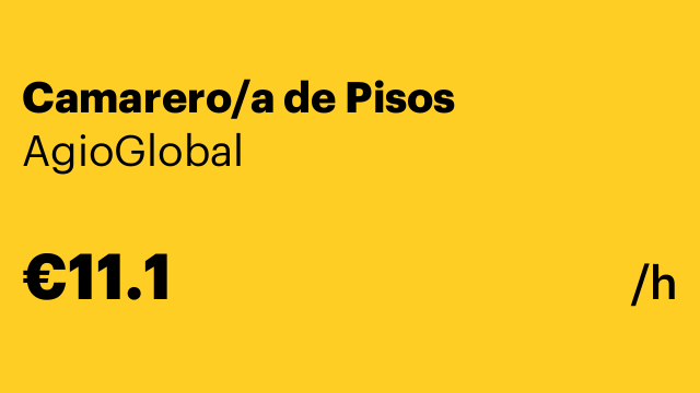 Camarero/a de Pisos