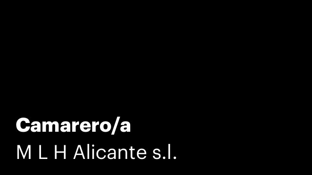 Camarero/a