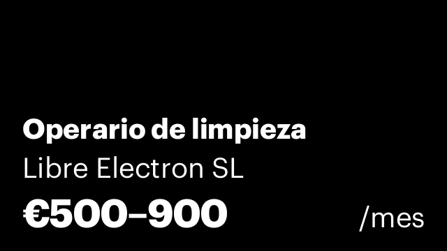 Operario de limpieza